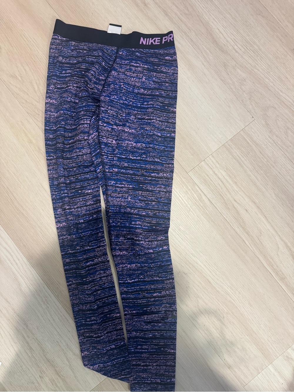 Nike Womens Purple & Black Patterned Leggings